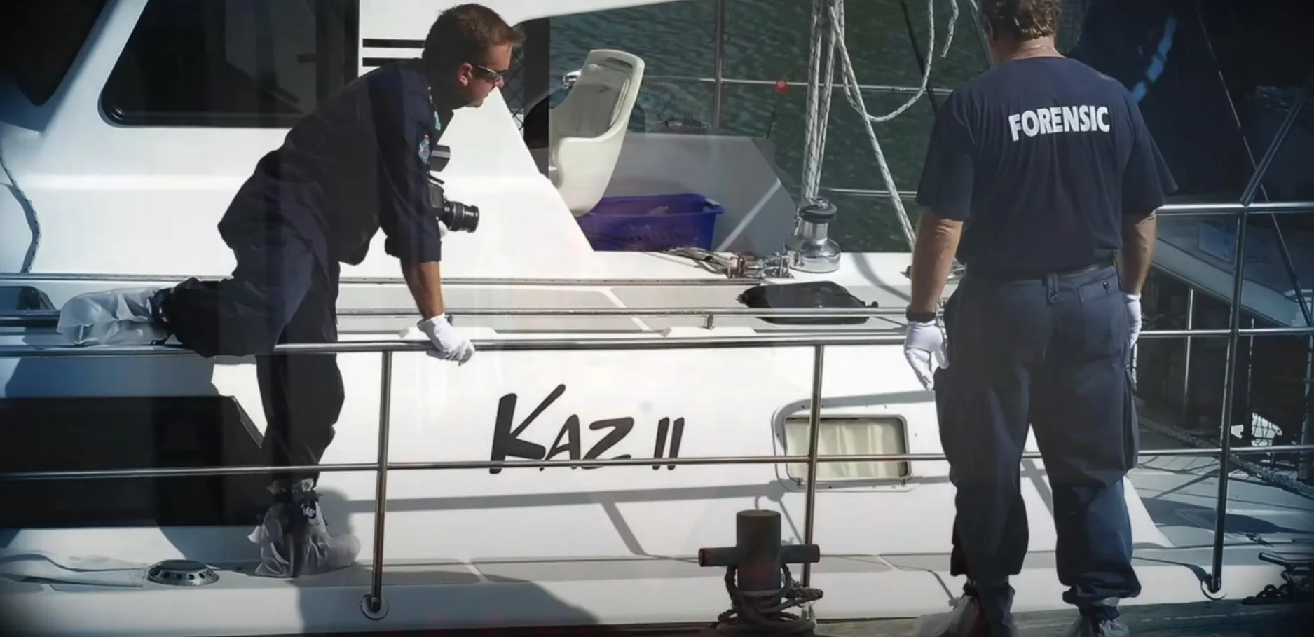 Investigators searching the Kaz II